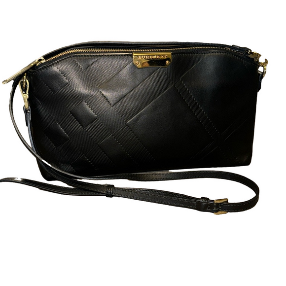 BURBERRY SMOOTH LEATHER CHECK SMALL CHICHESTER CLUTCH Bag - Picture 1 of 8